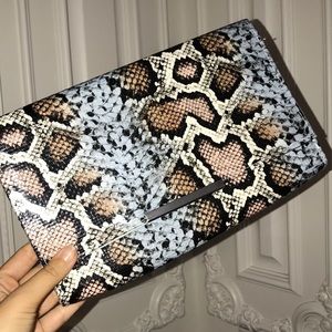 H&M Faux Snakeskin clutch